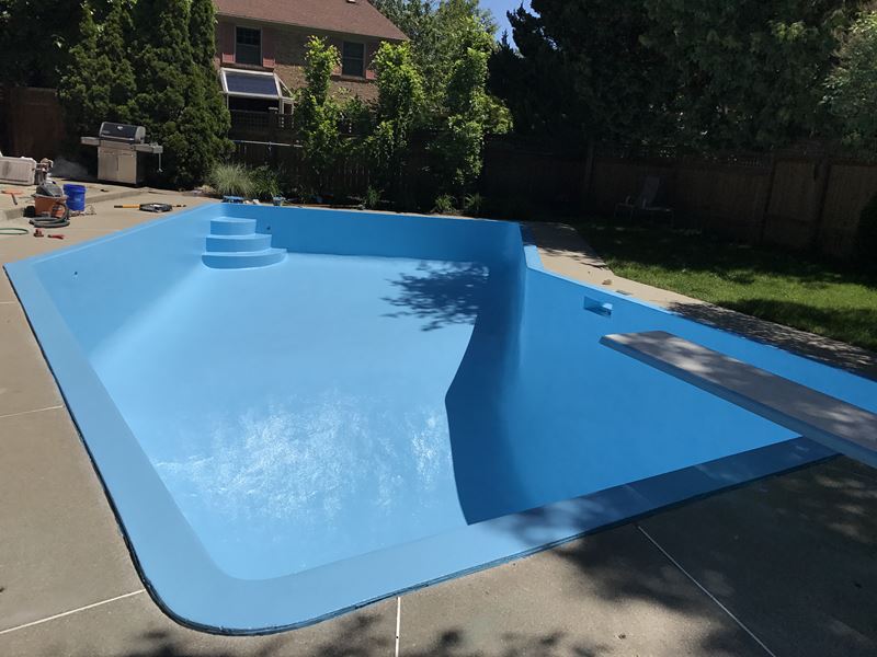 Pool Sandblasting and Painting Before and After Photo Gallery